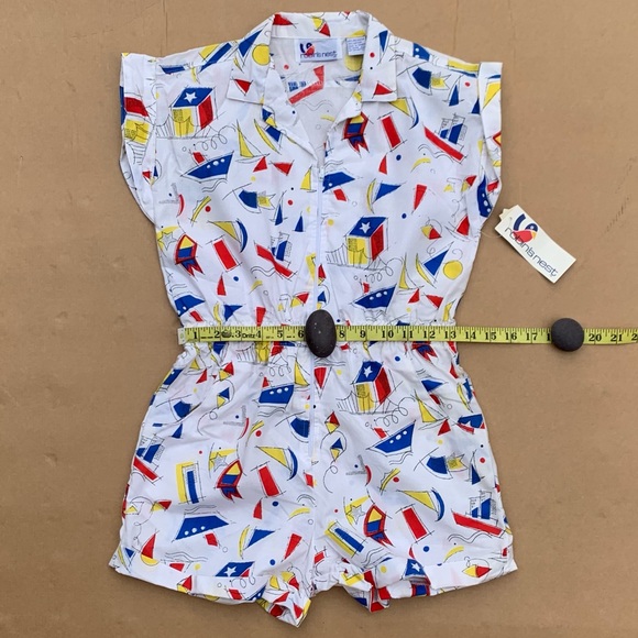 Vintage 80s sailing print romper, new with tags - Picture 9 of 14